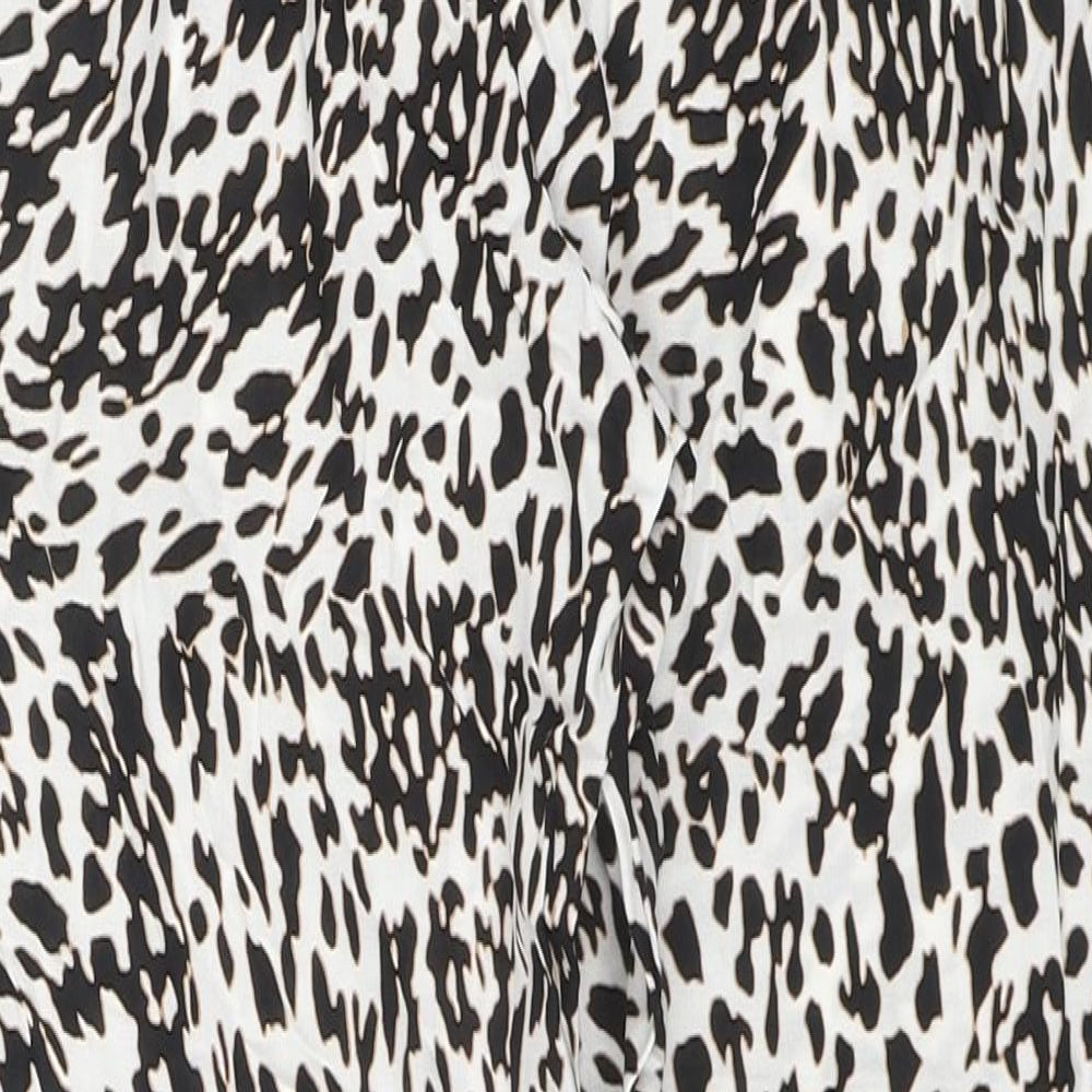 Dorothy Perkins Womens Multicoloured Animal Print Viscose Trousers Size 10 L26 in Regular Drawstring