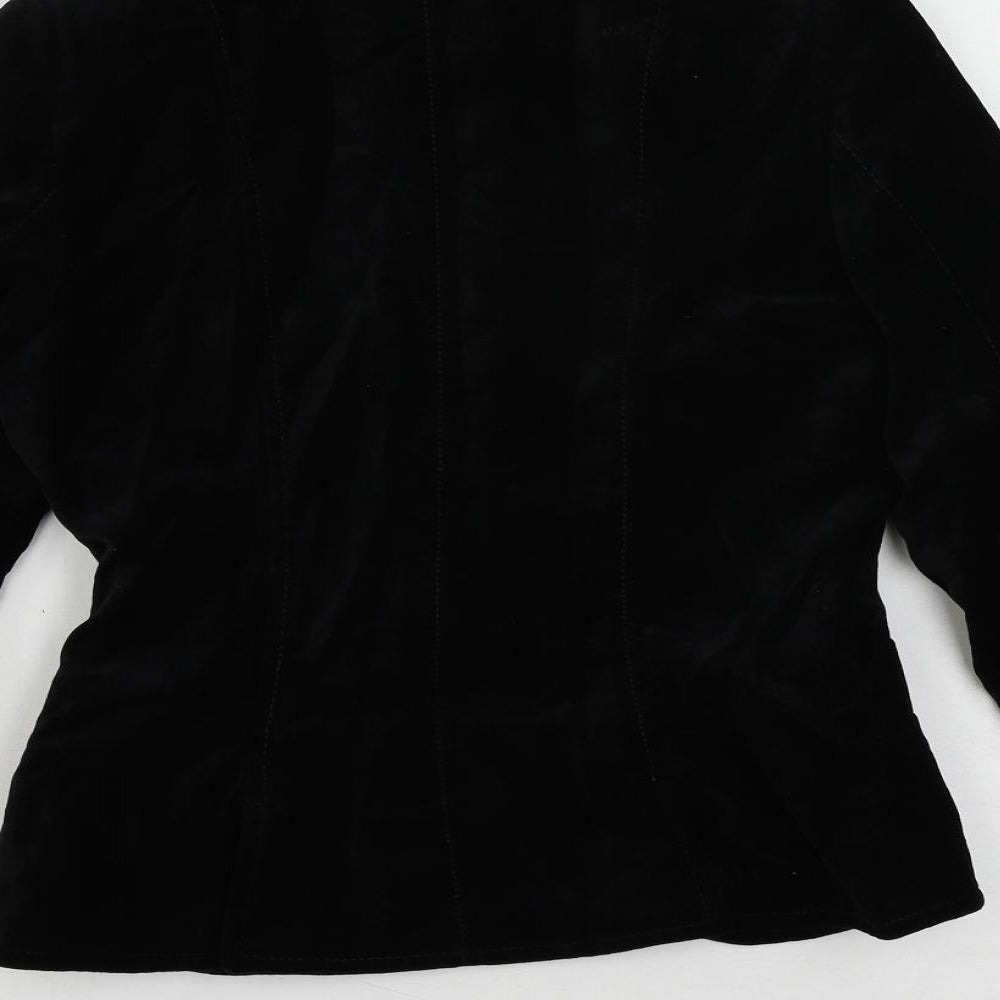 Zara Womens Black Jacket Blazer Size S Button