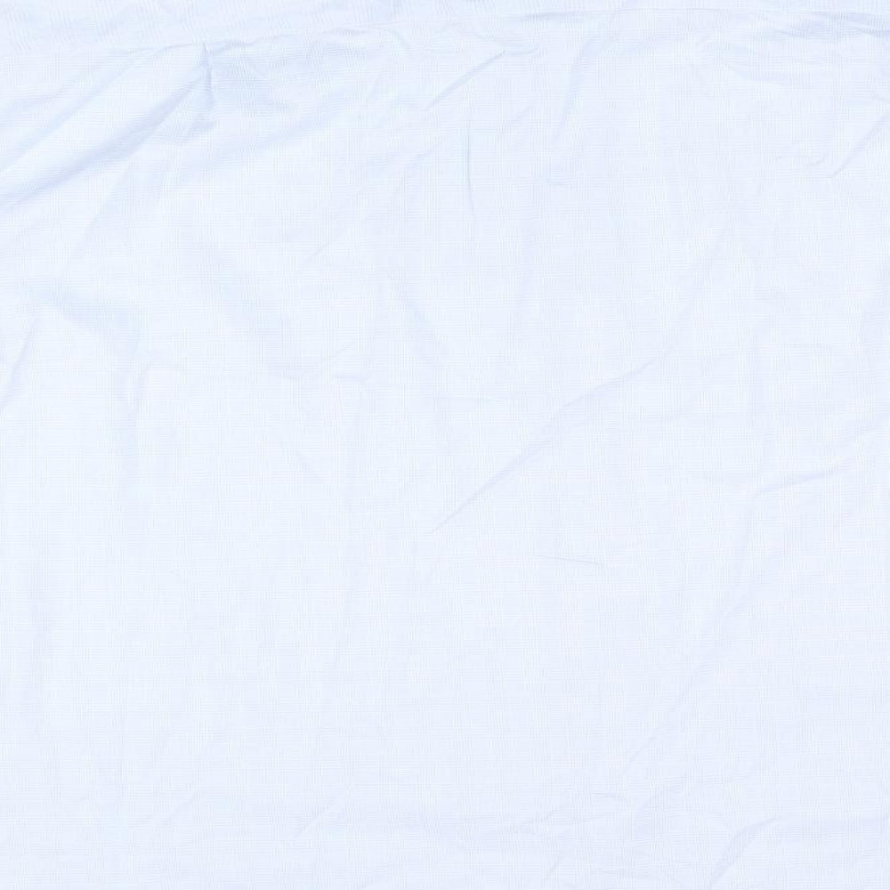 Marks and Spencer Mens Blue Cotton Dress Shirt Size 19 Collared Button