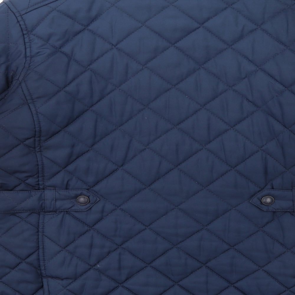 Regatta Womens Blue Quilted Coat Size 14 Zip