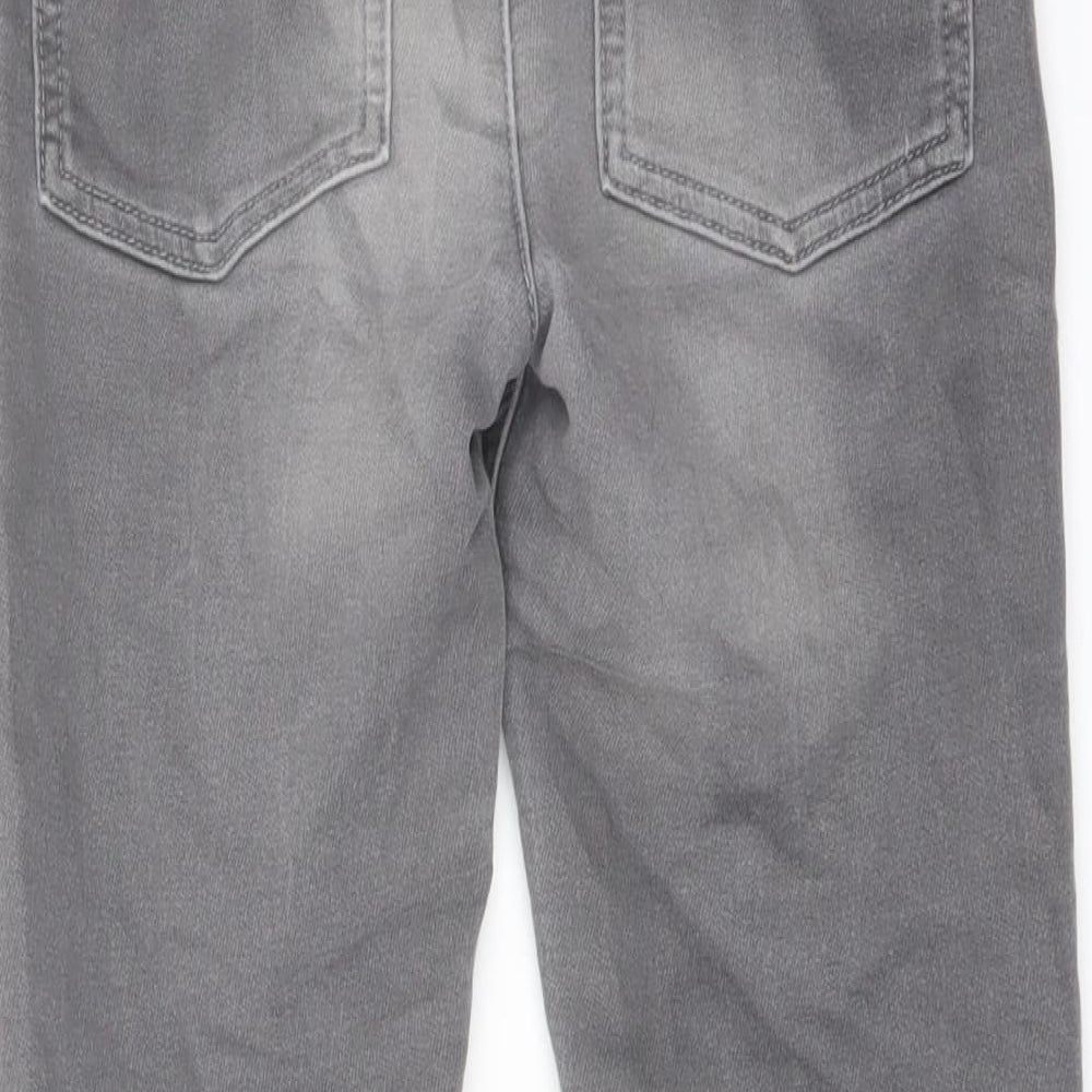 TU Boys Grey Cotton Straight Jeans Size 8 Years Regular Drawstring