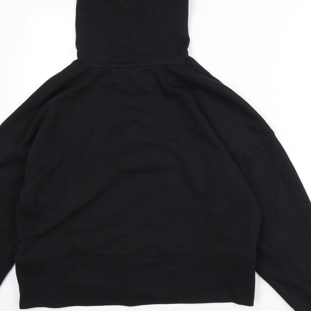 DKNY Womens Black Cotton Pullover Hoodie Size M Pullover