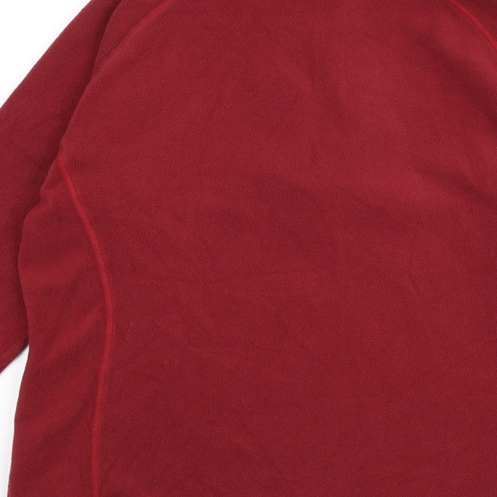 Mountain Warehouse Womens Red Polyester Pullover Sweatshirt Size 8 Zip