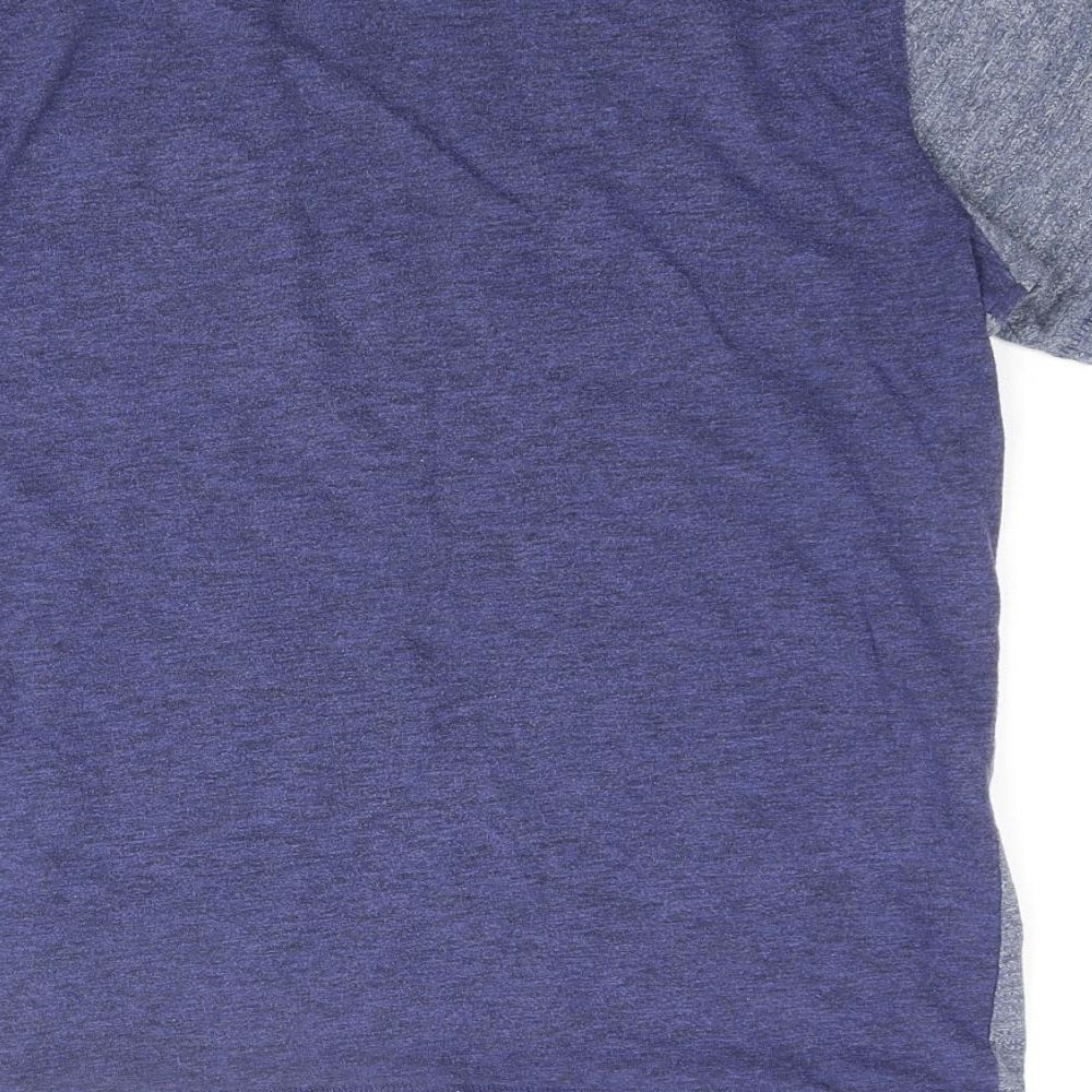 NEXT Boys Blue Colourblock Cotton Basic T-Shirt Size 13 Years Crew Neck Pullover