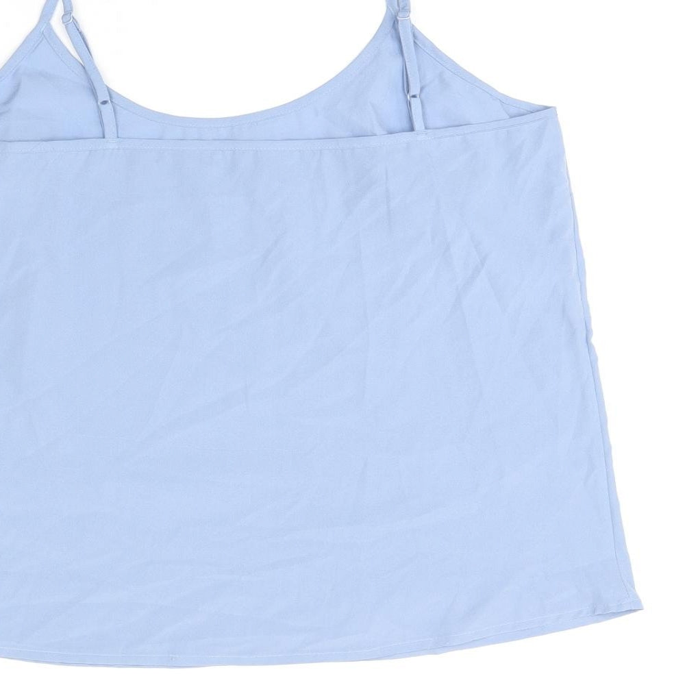 Marks and Spencer Womens Blue Polyester Camisole T-Shirt Size 10 V-Neck