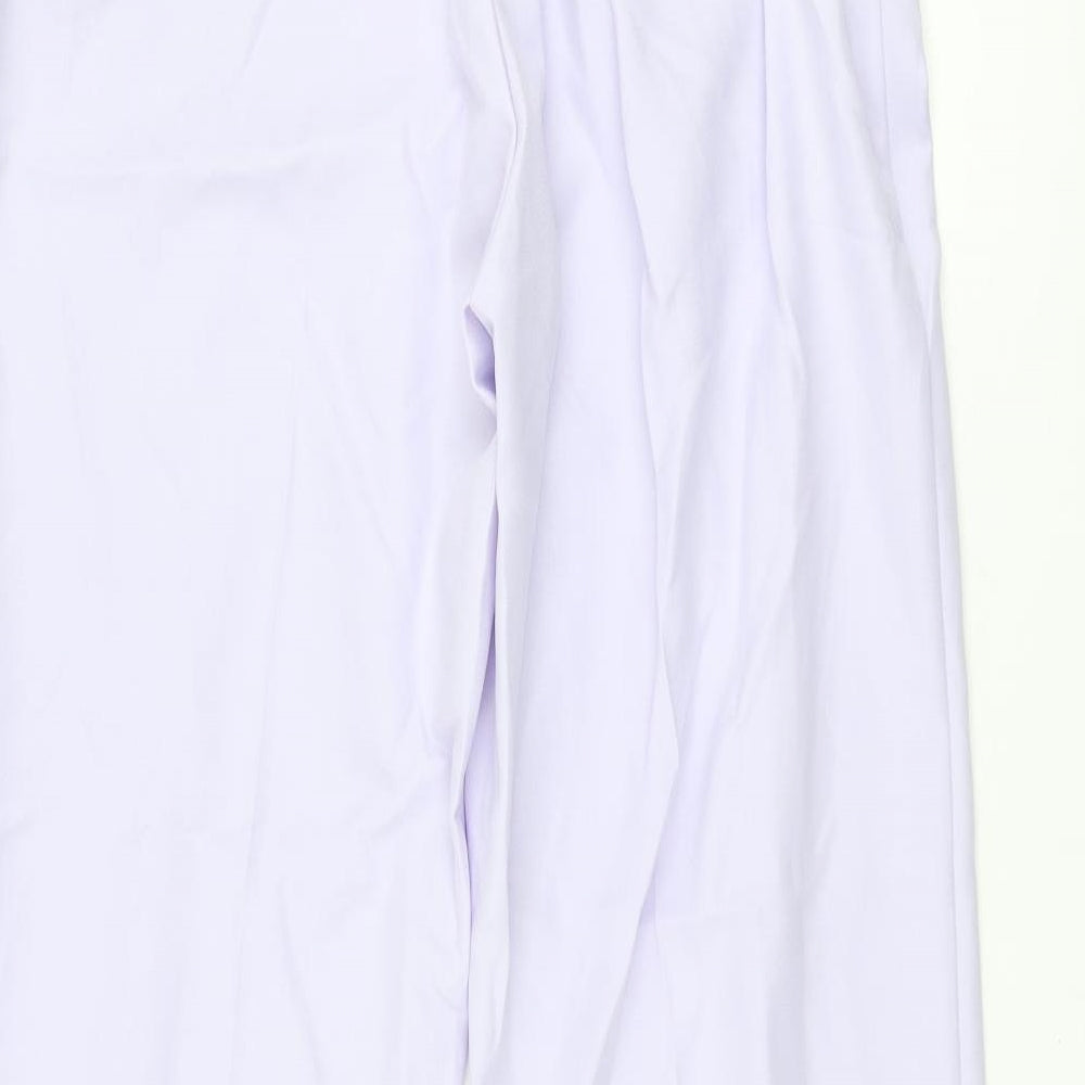 Marks and Spencer Womens Purple Polyester Trousers Size 10 L30 in Regular