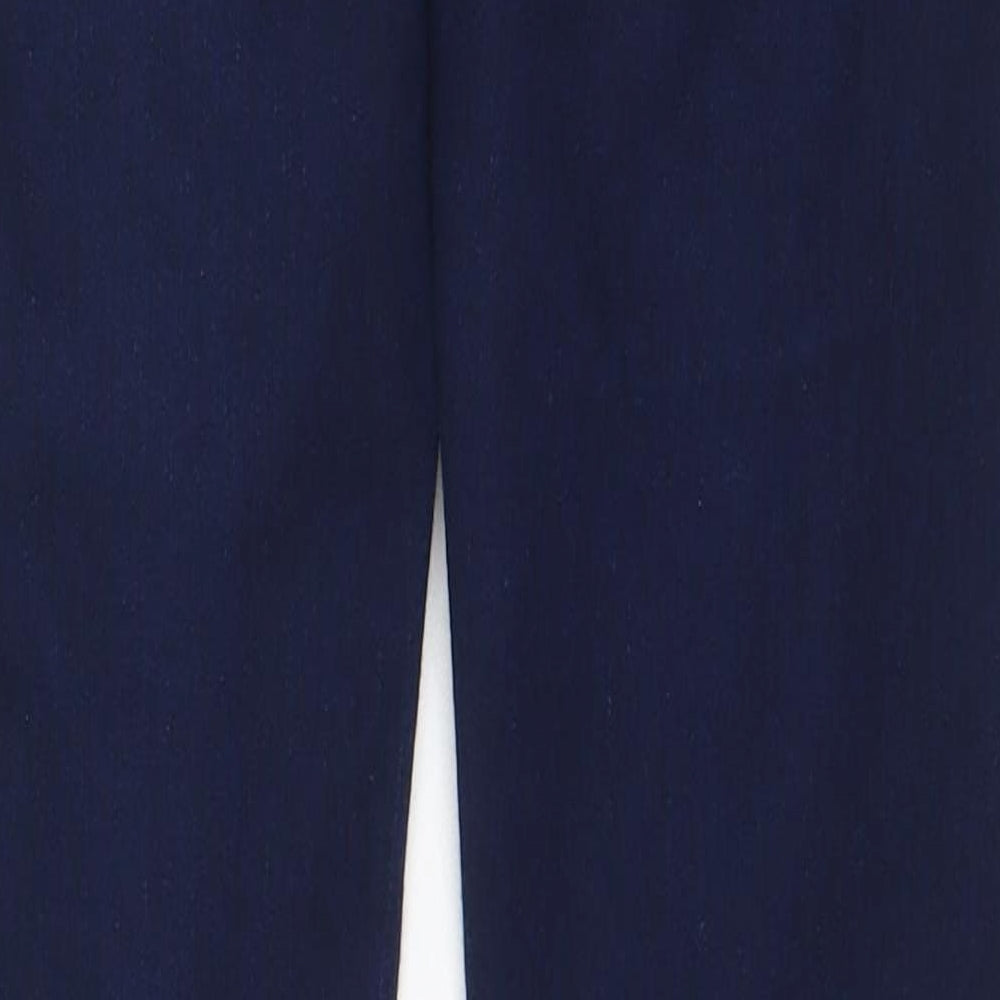 Marks and Spencer Womens Blue Cotton Skinny Jeans Size 10 L28 in Regular Zip