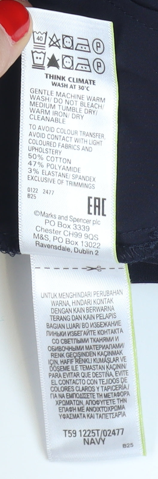 Marks and Spencer Women's Blue Trousers Size 18