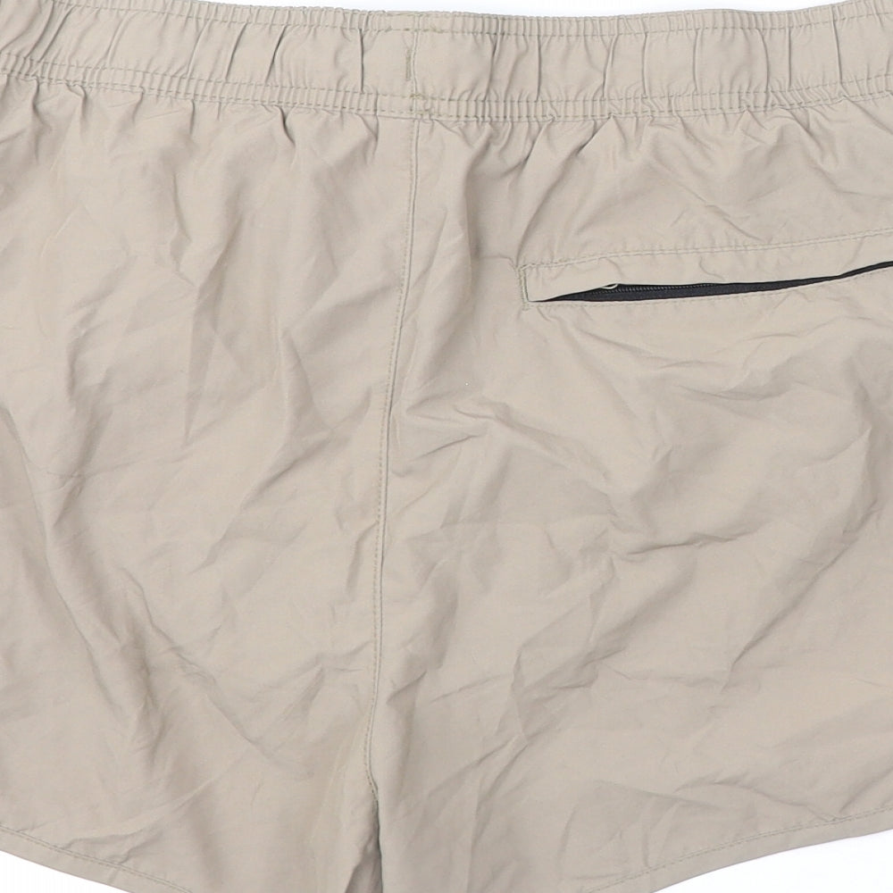 H&M Womens Beige Polyester Athletic Shorts Size L Regular Drawstring