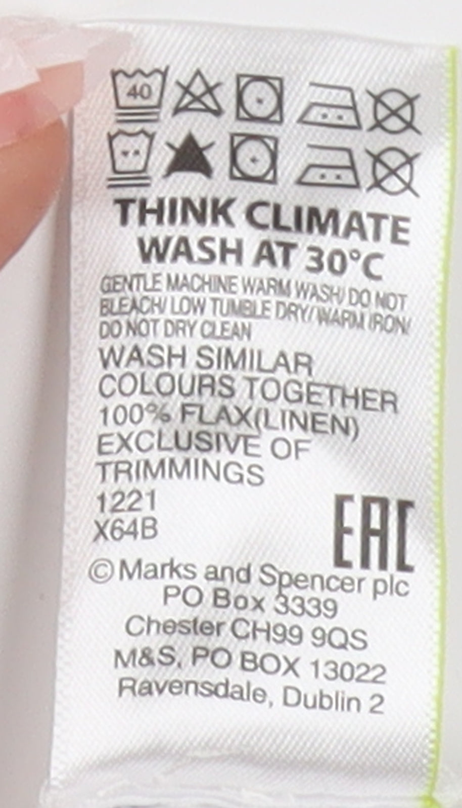 Marks and Spencer Women's White Cropped Linen Blouse Size 14