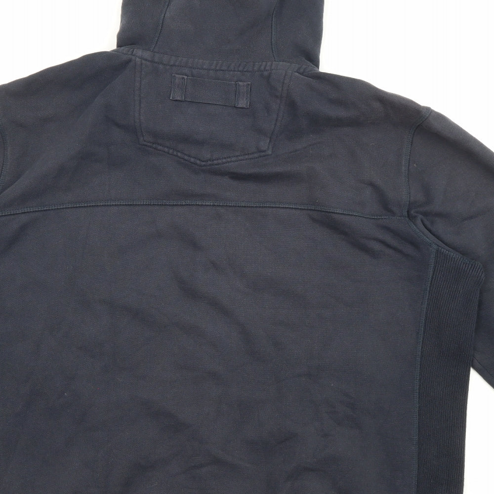 Fat Face Mens Black Cotton Full Zip Hoodie Size L