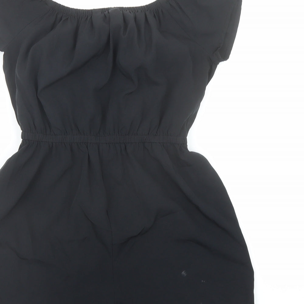 New Look Girls Black Polyester Jumpsuit One-Piece Size 9 Years Pullover