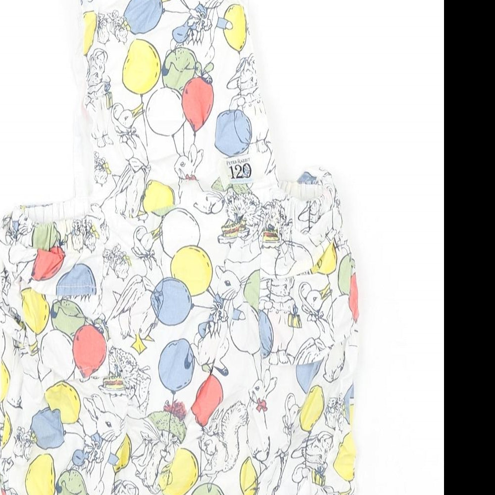 Marks and Spencer Baby Multicoloured Geometric 100% Cotton Romper One-Piece Size 18-24 Months Snap - Peter Rabbit