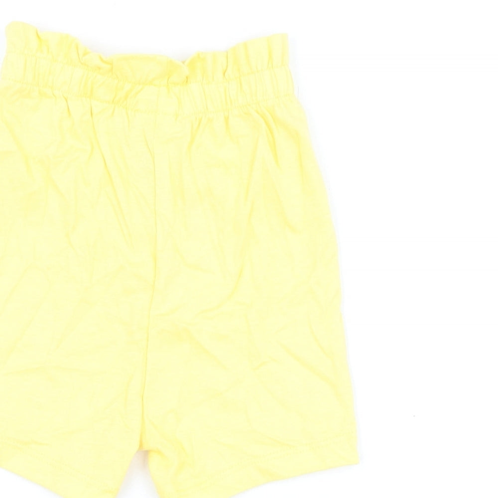 Marks and Spencer Girls Yellow Cotton Shorts Outfit/Set Size 6-9 Months Pullover