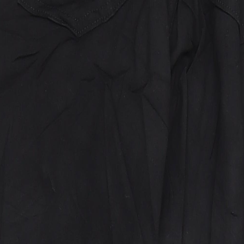 Marks and Spencer Womens Black Cotton Skinny Jeans Size 10 L27 in Regular Zip - Pockets