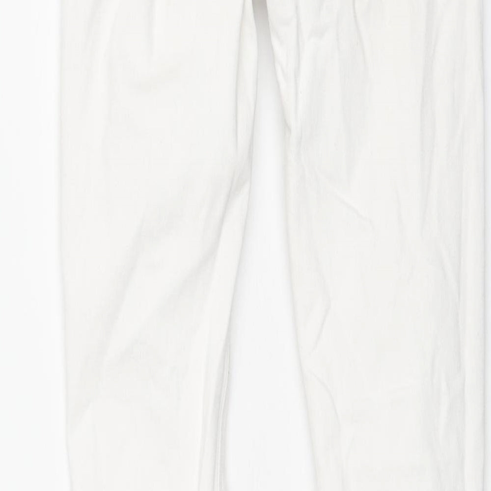 River Island Womens White Cotton Skinny Jeans Size 6 L30 in Regular Zip
