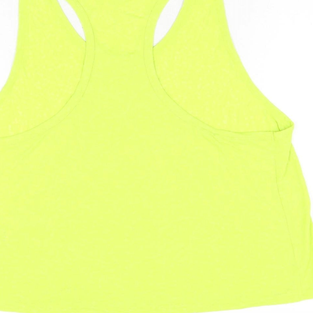 Goodmove Womens Green Polyester Basic Tank Size 18 Round Neck Pullover