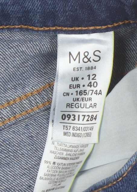 Marks and Spencer Women's Blue Skinny Jeans Size 12