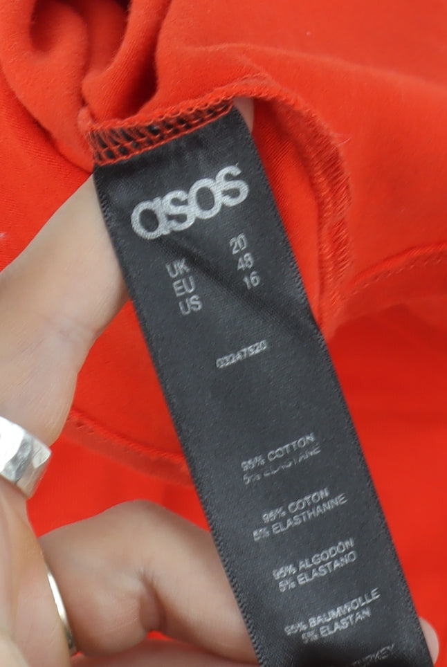 ASOS Curve Orange Shift Dress, UK 20 Women's Plus