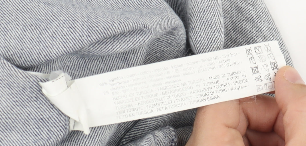 Zara Women's Blue Denim Mini Dress, Size M