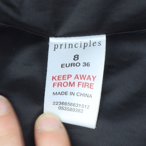 Principles Women's Black 8 Petite Trench Coat