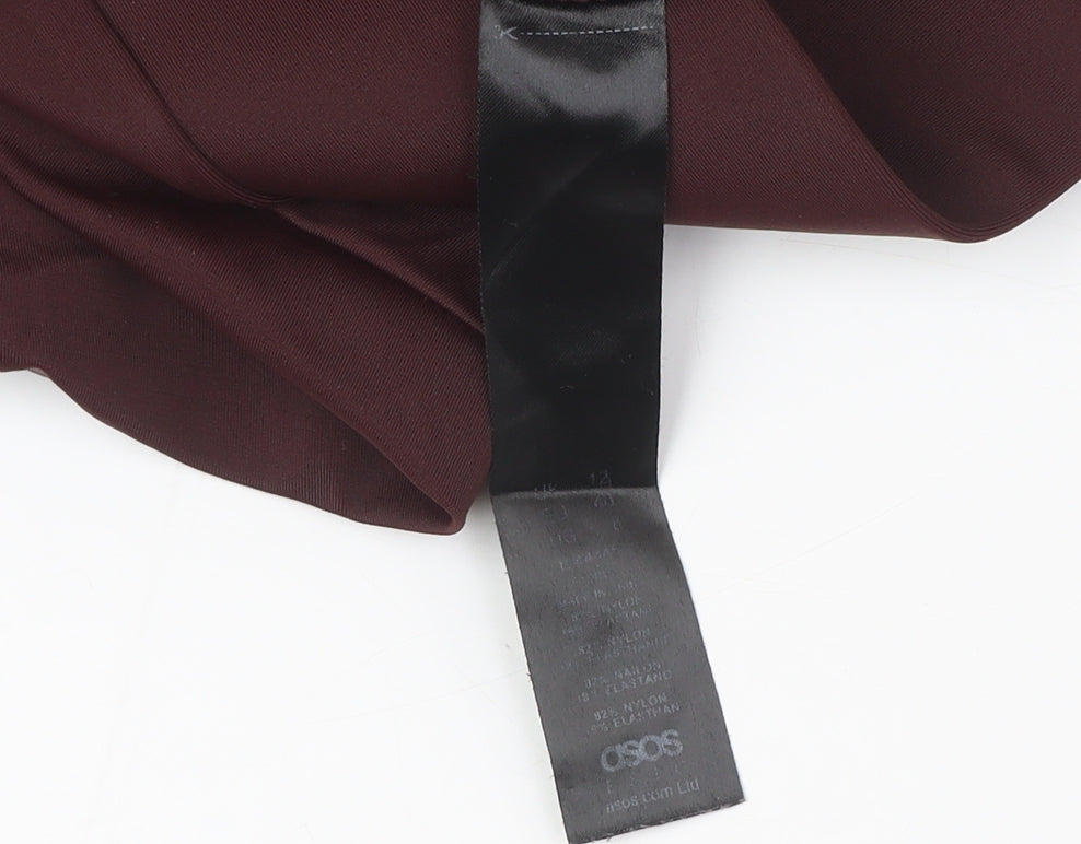 ASOS DESIGN Women's Brown Nylon Ankle Leggings Size 12