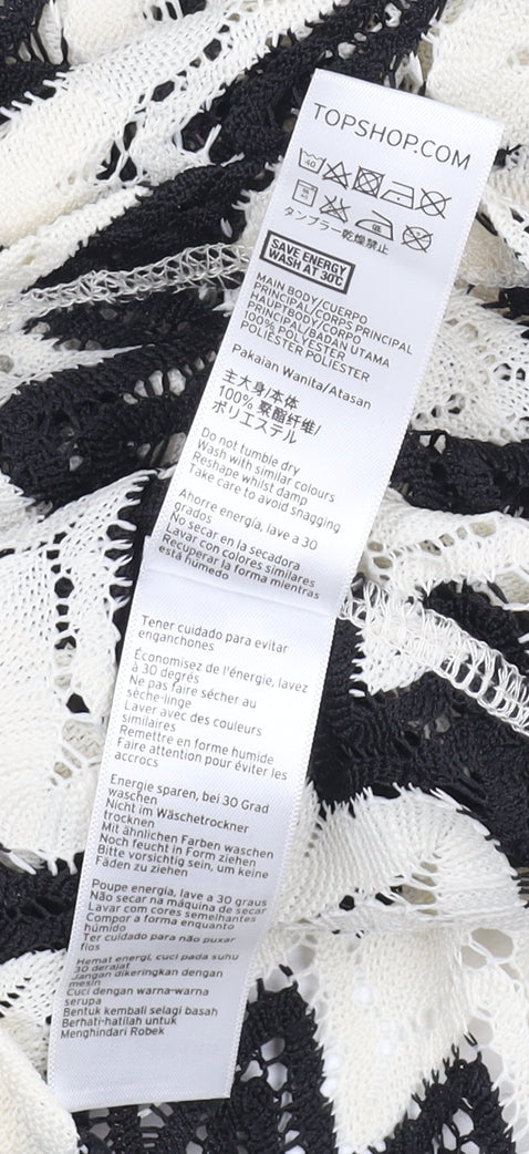 Topshop Women's Multicoloured Chevron Shift Dress UK 6