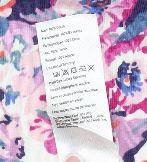 Joules Women's Multicoloured 3/4 Sleeve Jersey T-Shirt UK 12