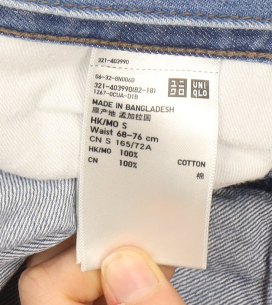 Uniqlo Men's Blue Denim Bermuda Shorts S