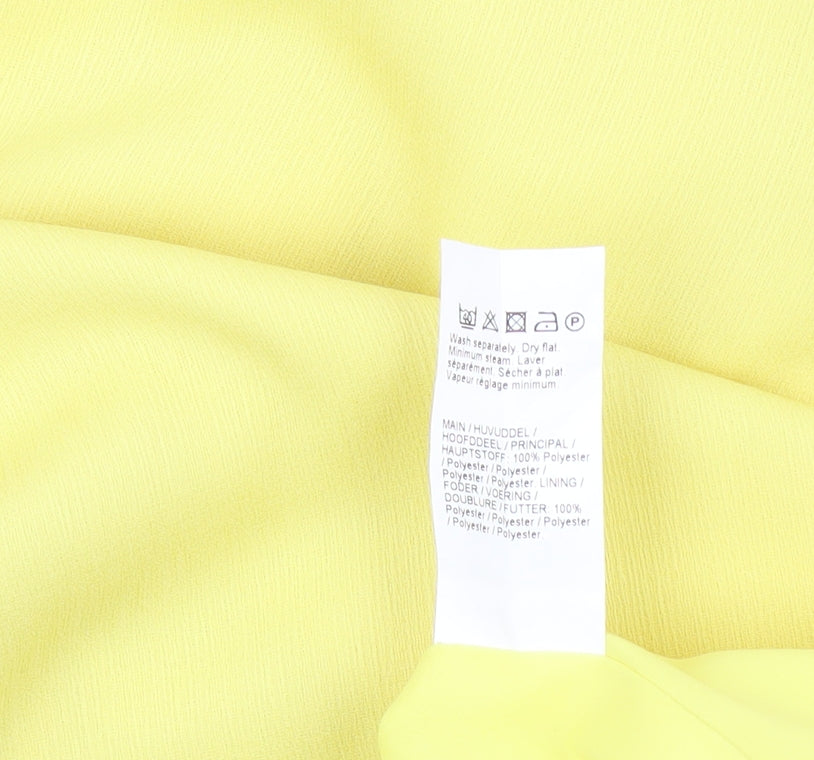 River Island Women’s Yellow Slip Dress Size 8, Summer Style