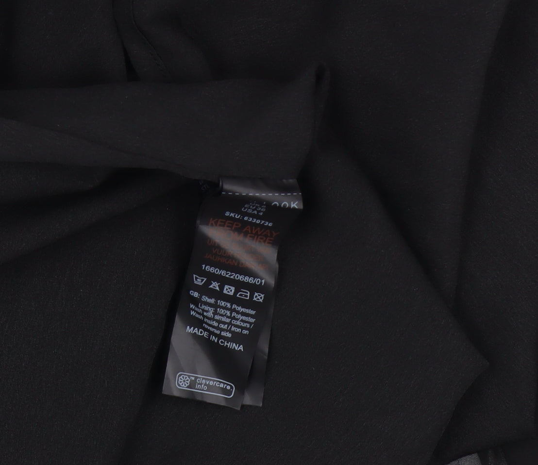 New Look Women's Black Trapeze Dress Size 8