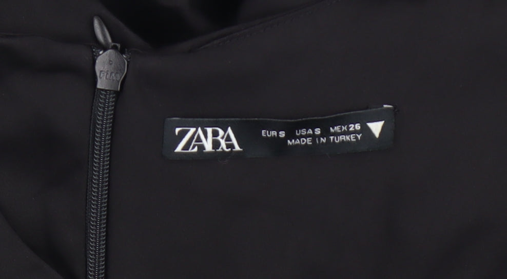Zara Women's Black Asymmetric Cocktail Dress Size 8