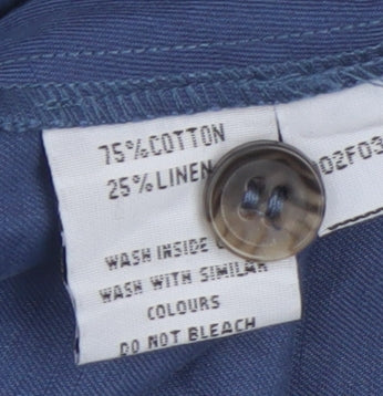 Finery Women's Blue Shirt Dress Size 8 with Pockets