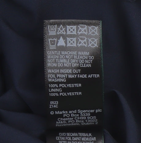 Marks and Spencer Women's Blue Polka Dot A-Line Dress