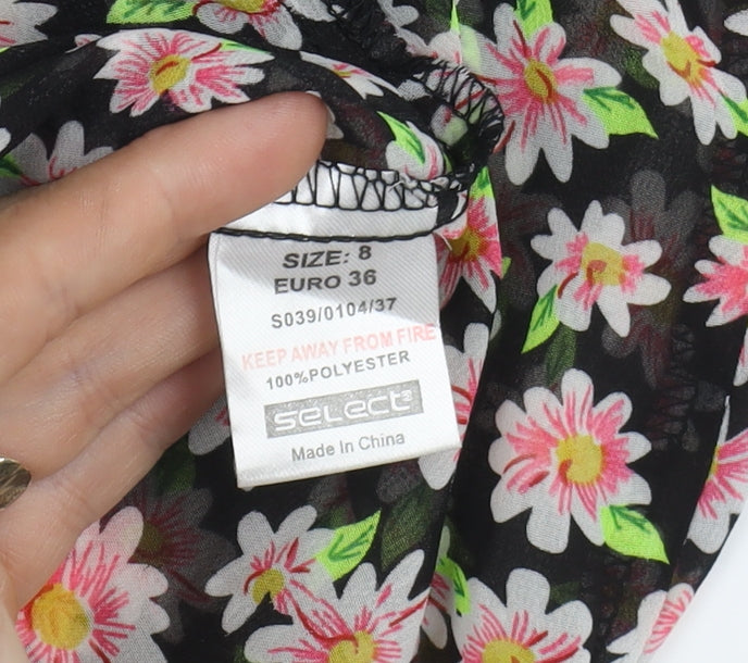 Select Women's Floral Camisole Tank Top, Size 8, Multicoloured