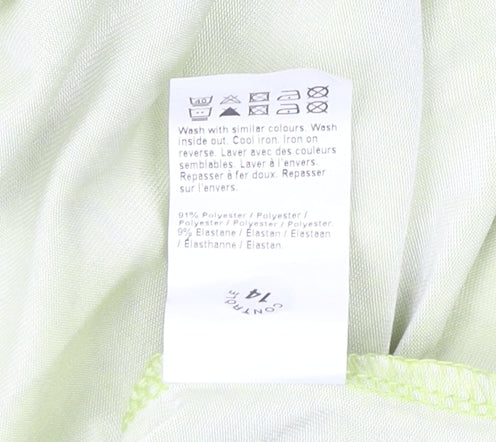 River Island Yellow Wrap Blouse, Size 10, Animal Print, New