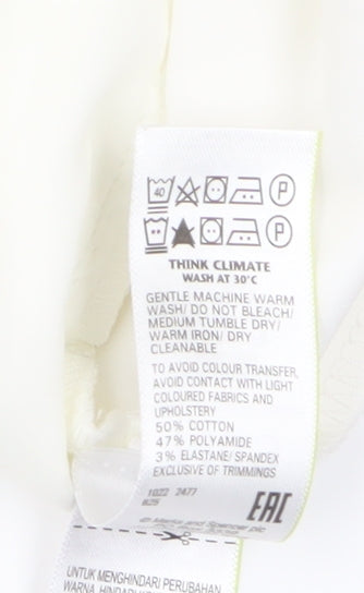 Marks and Spencer Women Ivory Trousers, Size 22