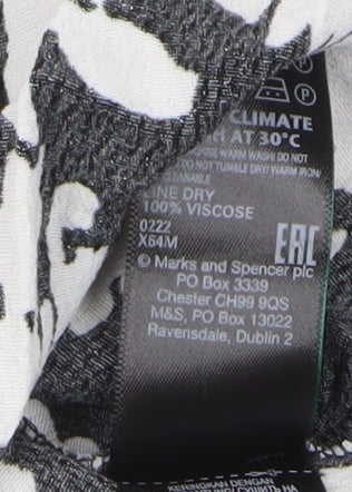 Marks and Spencer Women's Black Floral Shirt Dress