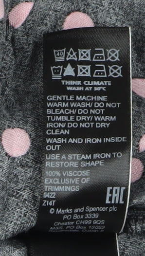 Marks and Spencer Women's Black Polka Dot Wrap Blouse