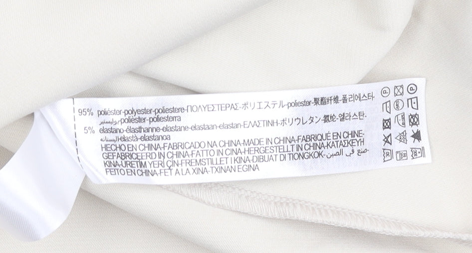 Zara Women's White Shift Dress Size 12