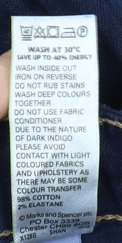 Marks and Spencer Women's Skinny Blue Jeans UK 10