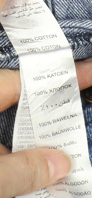 New Look Women Blue Denim Pinafore Dress Size 14