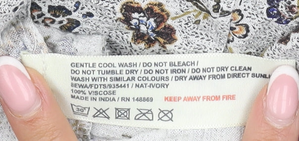 Fat Face Women's Floral Slip Dress, Size 14, Multicoloured, Summer