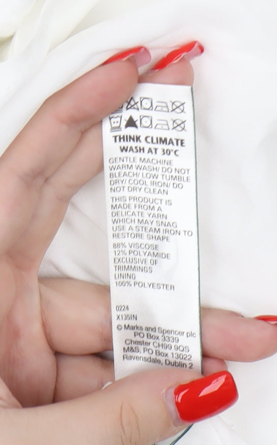 M&S Women’s White Slip Dress, Size 10, Spring/Summer