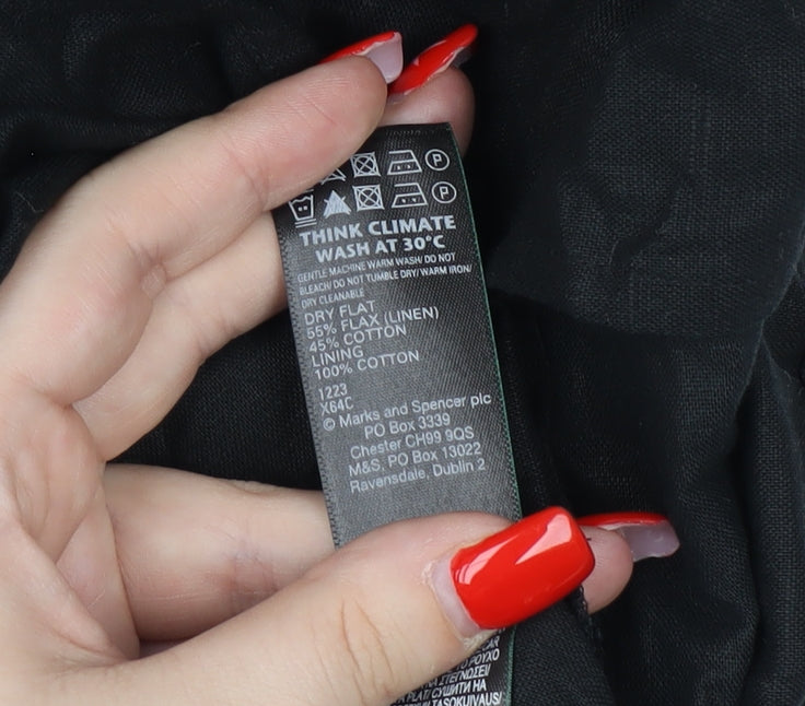 Marks and Spencer Women's Black Slip Dress Size 14