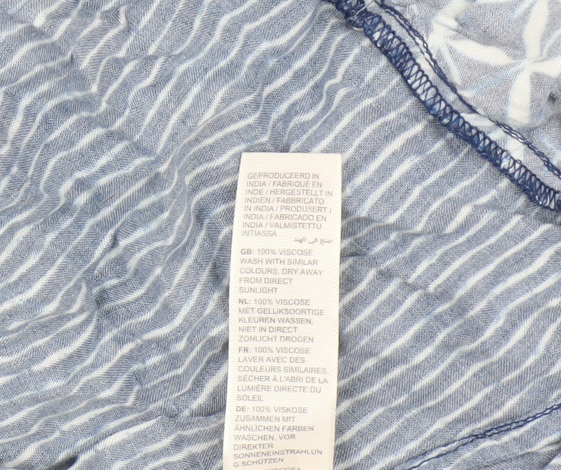 Fat Face Women's Blue Sleeveless Striped Midi Dress