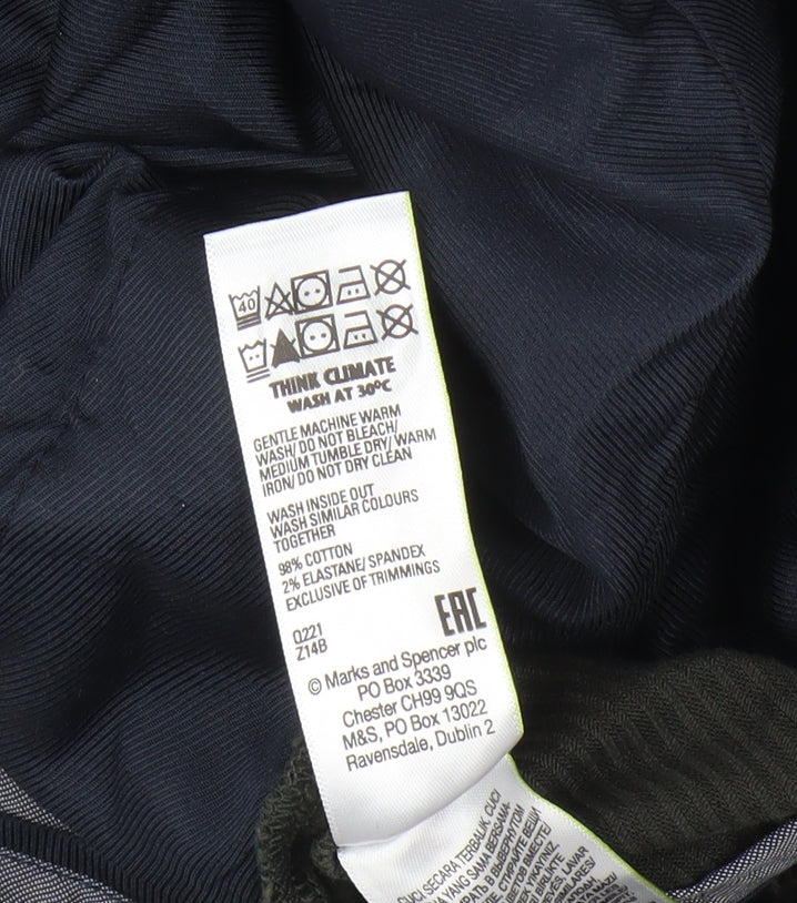 Marks and Spencer Men's Green Corduroy Trousers