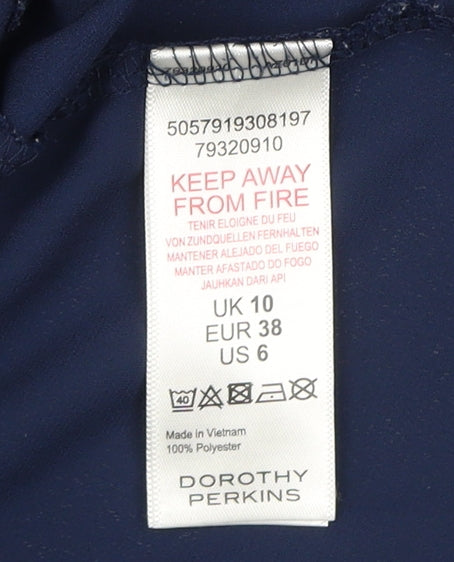 Dorothy Perkins Women's Blue Petite Basic Blouse UK 10