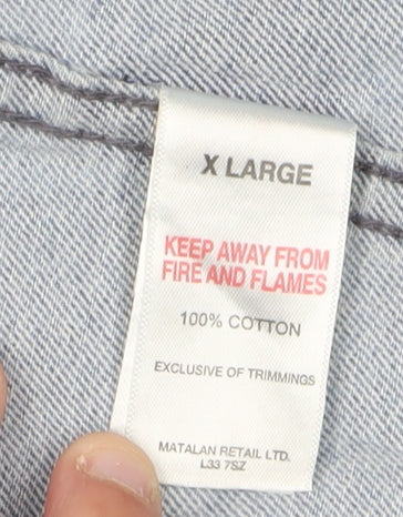 Matalan Men's Blue Long Sleeve Denim Shirt XL