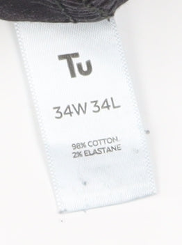 Tu Men's Blue Straight Jeans - Size 34 Regular